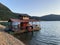 The ÄŒaÄa raft on Lokve Lake or Lokvarsko Lake Reservoir - Gorski kotar, Croatia / ÄŒaÄina splav na Omladinskom jezeru